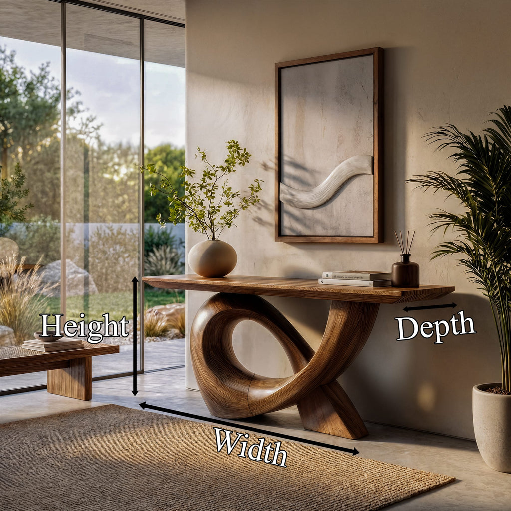 Curved Sculptural Console Table