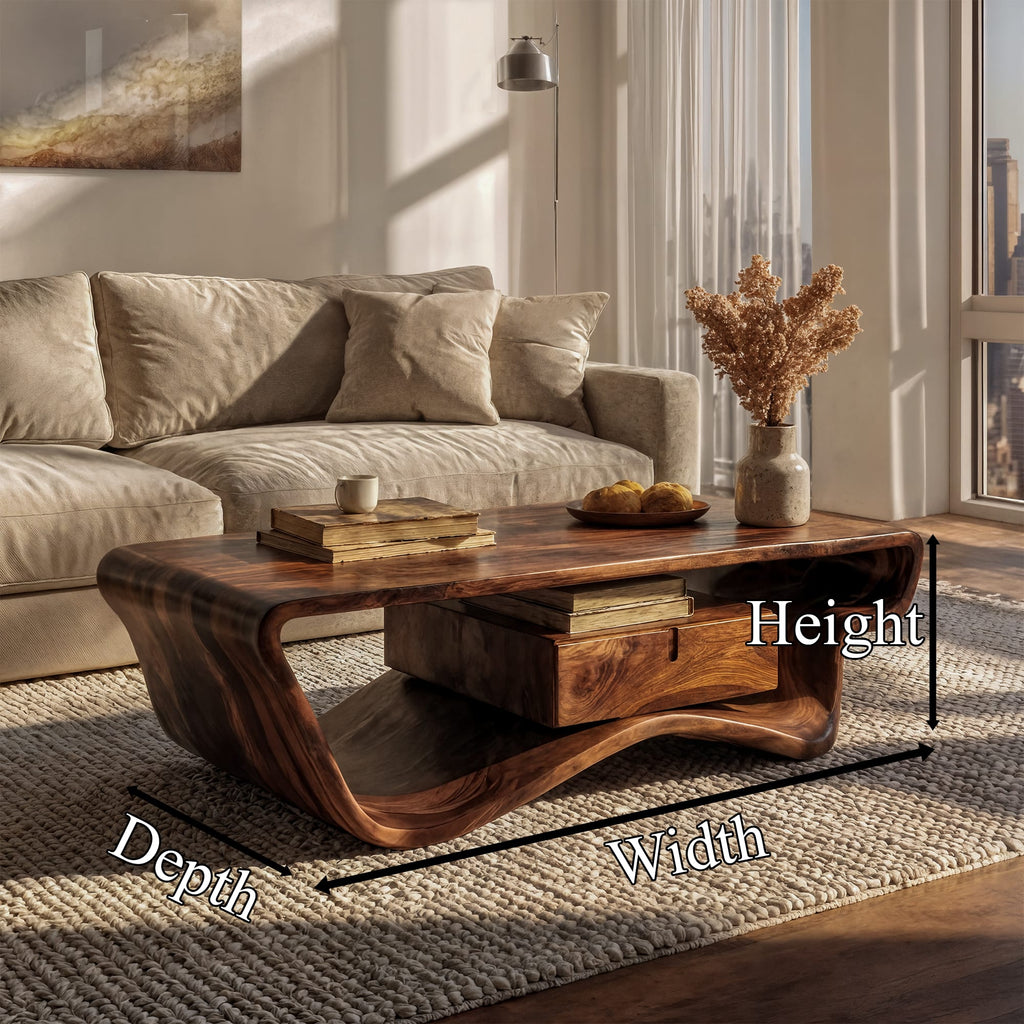 Curved Drawer Coffee Table