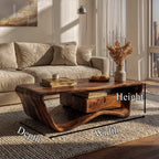 Curved Drawer Coffee Table