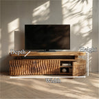 Modern Wave Pattern TV Cabinet