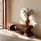 Sculptural Organic Foyer Bench