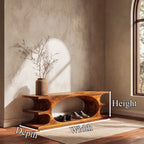 Sculptural Flowing Curved Bench