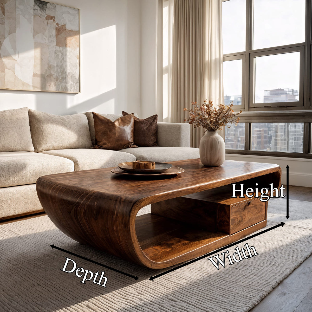 Sculptural Accent Coffee Table