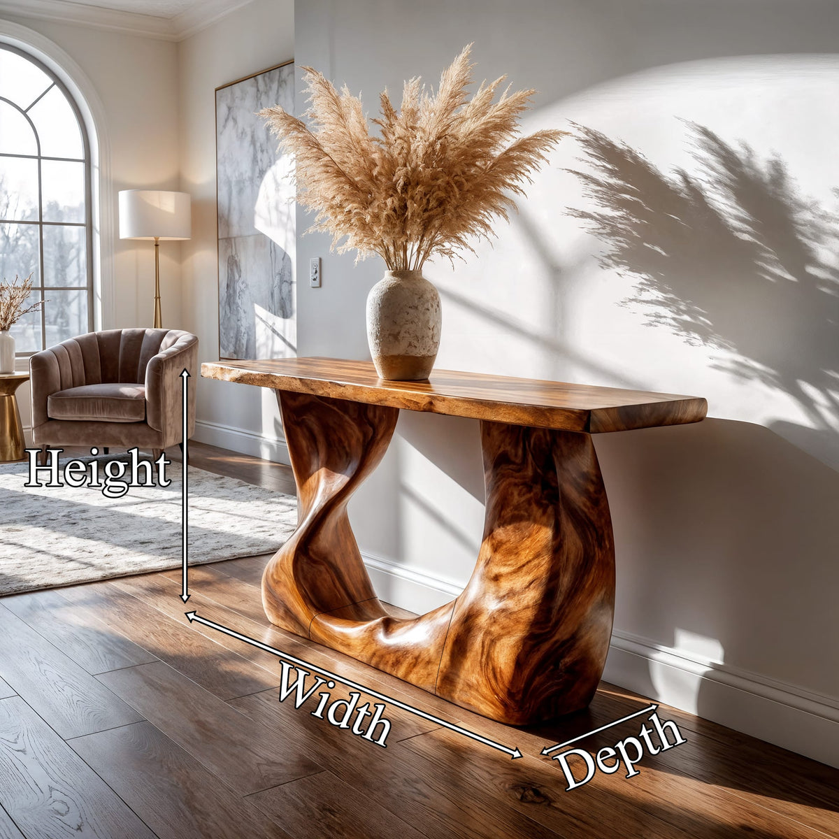 Modern Wavy Console Table