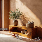 Built-in Storage Solid Wall Shelf