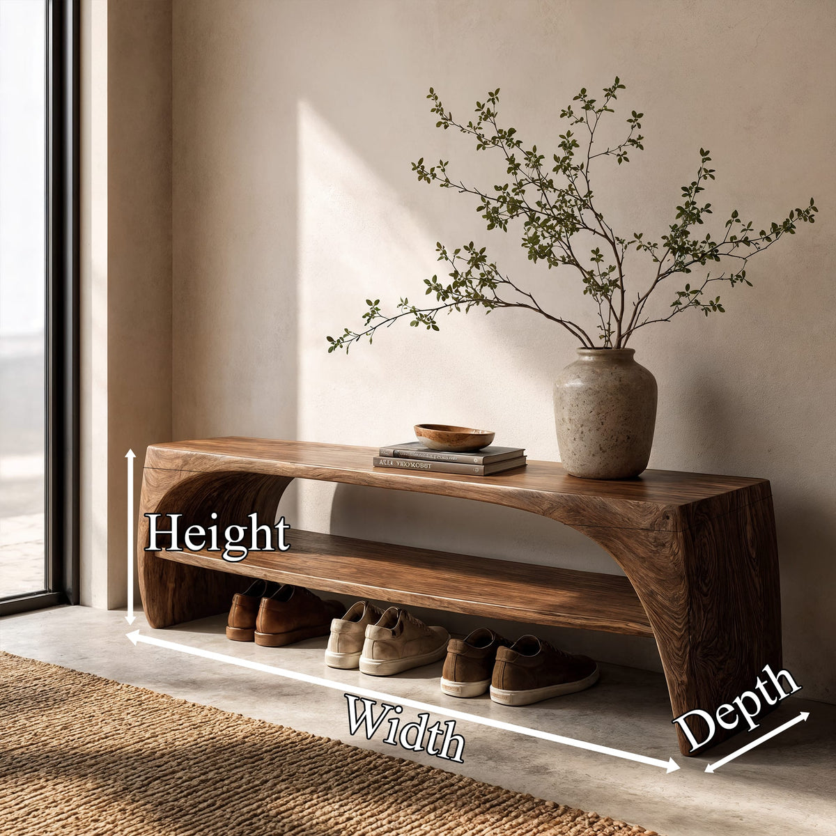 Live Edge Timber Wall Shelf