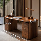 Contemporary Desk with Built in Drawers, solid wood, built to order
