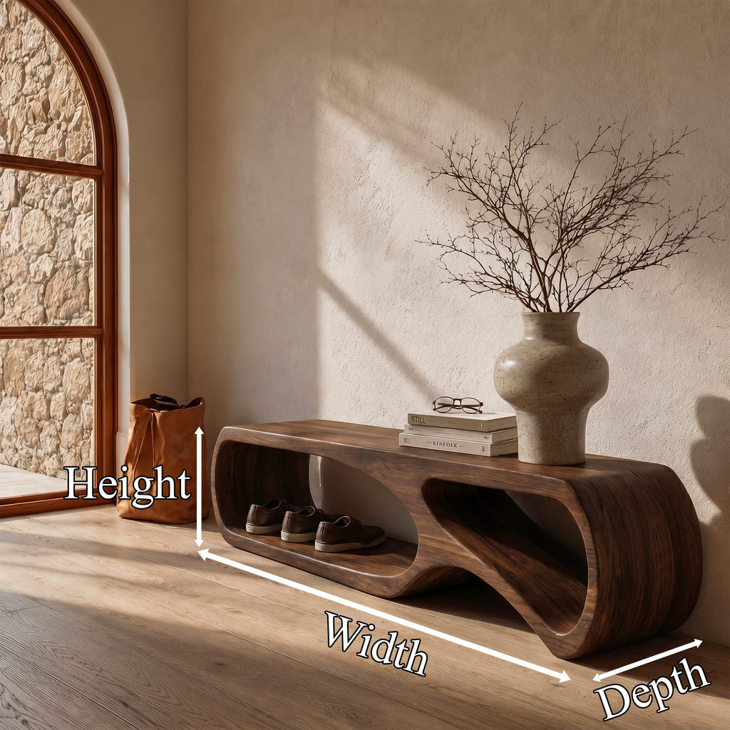 Curved Mudroom Bench