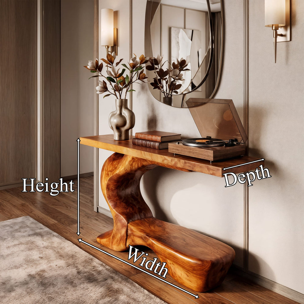 Curved Base Console Table