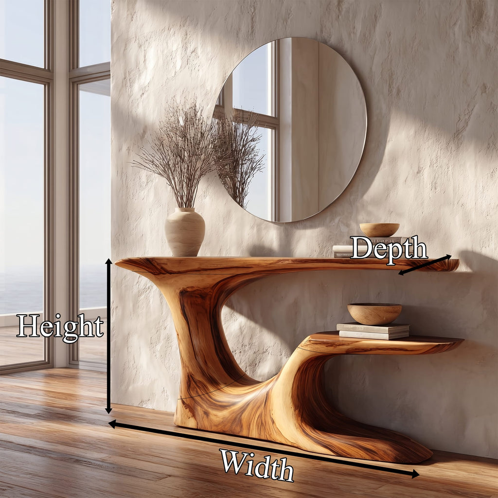 Live Edge Base Console Table