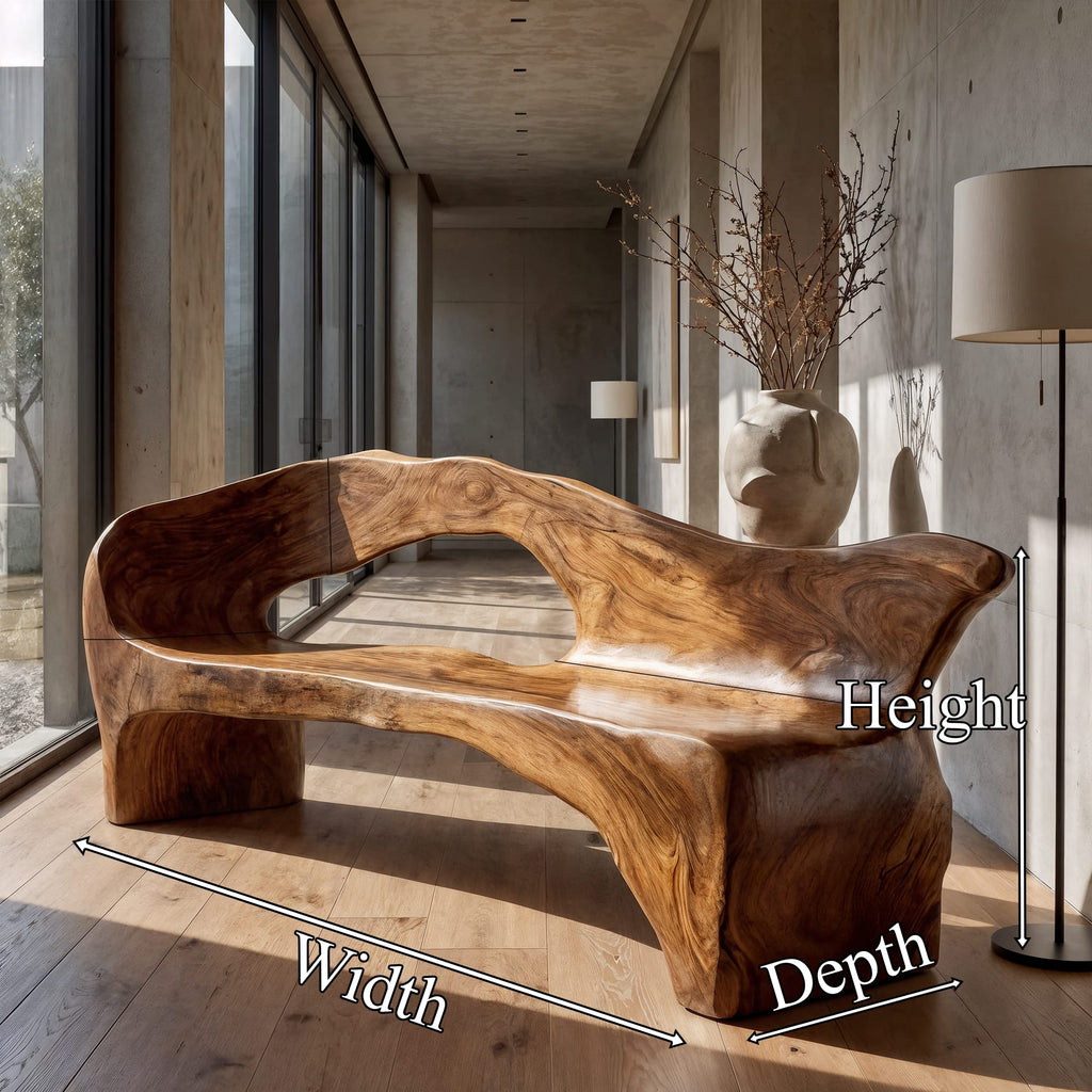 Solid Hallway Bench