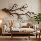 Twisted Branch Solid Wall Sculpture Organic Decor, solid wood, built to order, dimensions