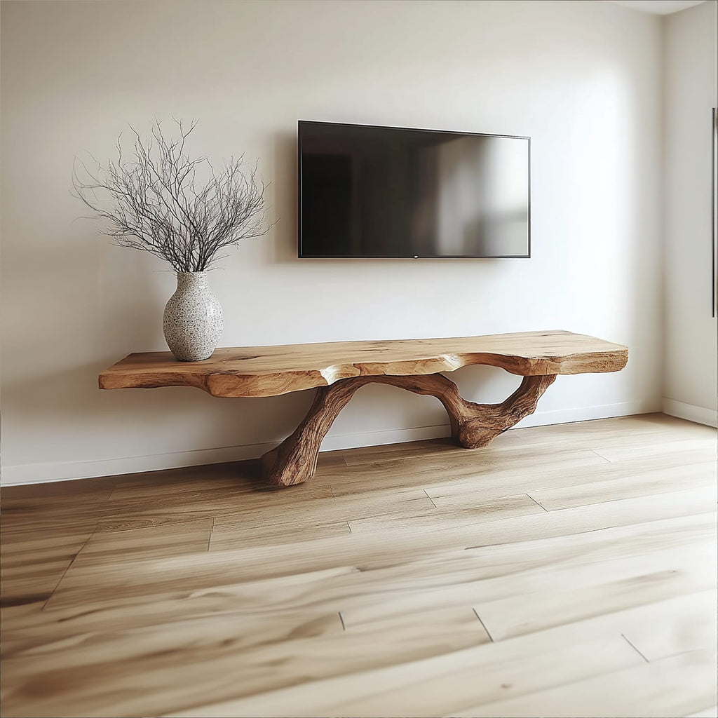 Mid Century Modern TV Stand Console Home, solid wood, built to order