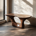 Curved Solid Console Table