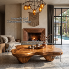 Modern Coffee Table with Minimal Base, solid wood, built to order, view 2