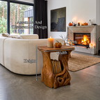 Modern Beside Table Inspired with Sculptural Tree Base, solid wood, built to order, view 8