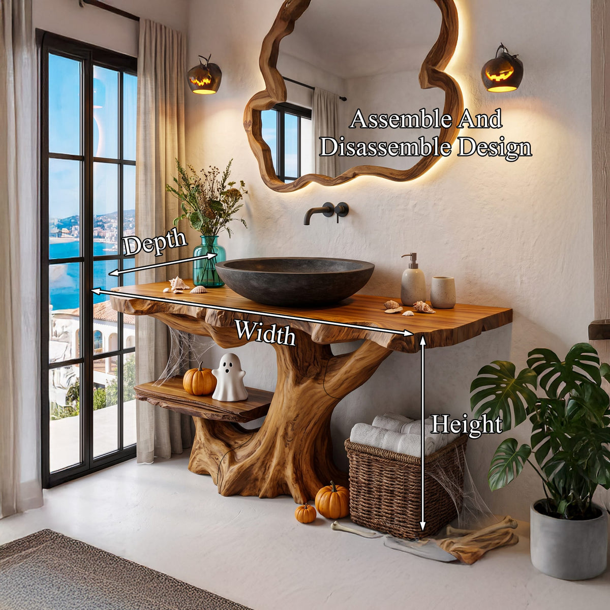 Live Edge Trunk Vanity