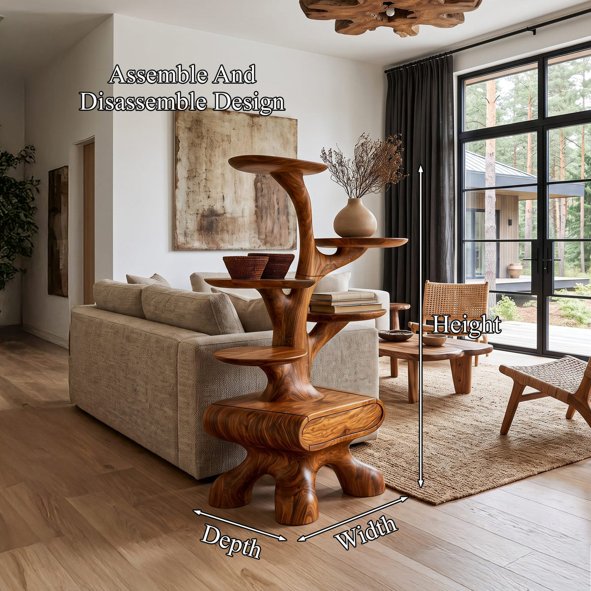 Tree Tiered Side Table