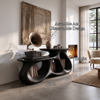 Contemporary Vinyl Record Cabinet with Interlocking Curved Forms, solid wood, built to order, view 8