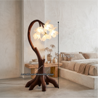 Organic Floral Floor Lamp, solid wood, built to order, view 8