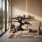 Organic Twisted Tree Sofa Table, solid wood, built to order, view 8