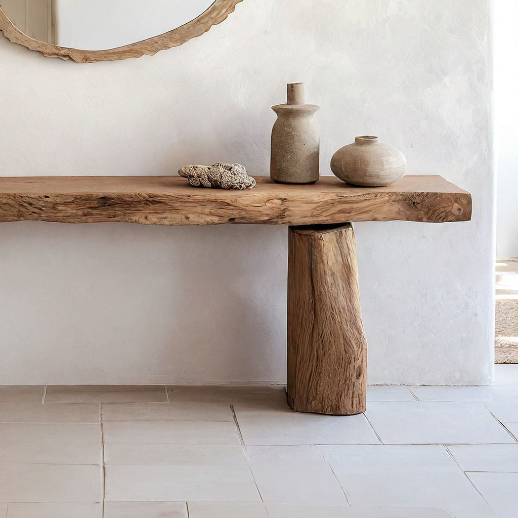 Reclaimed Wood Entryway Side Table, solid wood, built to order