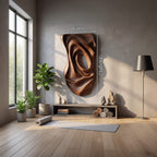 Contemporary Fluid Wall Art Panel, solid wood, built to order