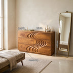 Minimalist Contour Dresser Table, solid wood, built to order, view 8