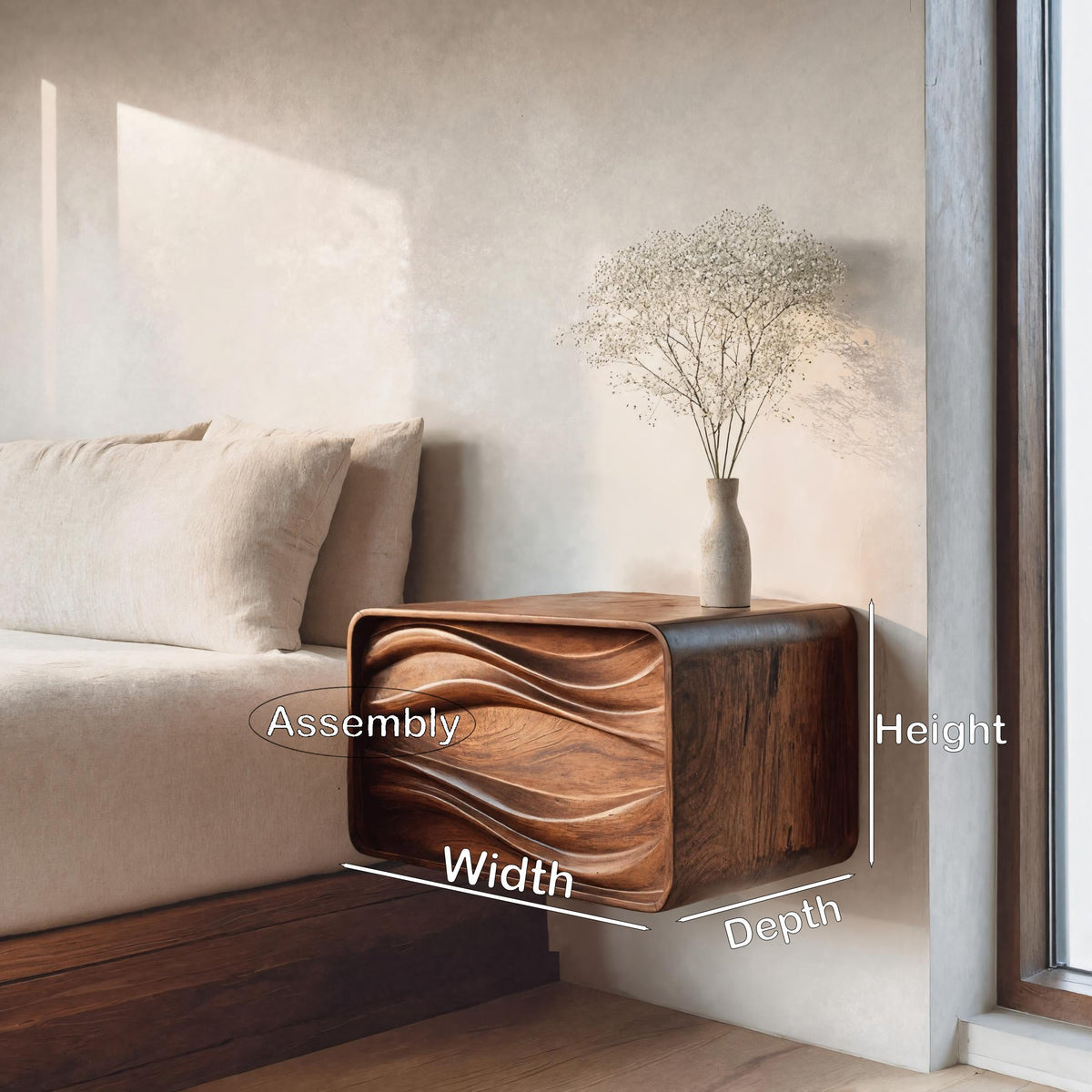Sculptural Mount Nightstand