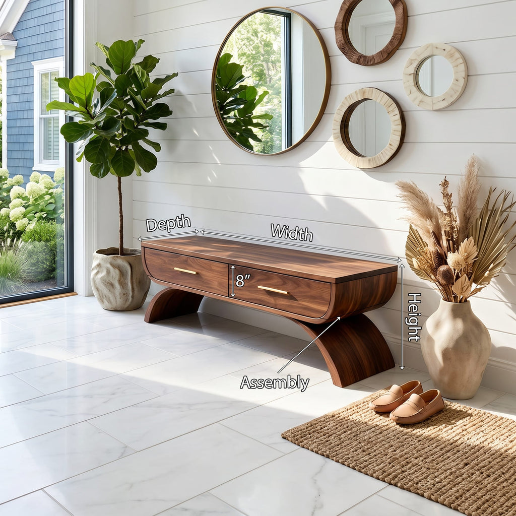 Contemporary Storage Bench