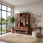 Contemporary Sculptural Form Armoire, solid wood, built to order