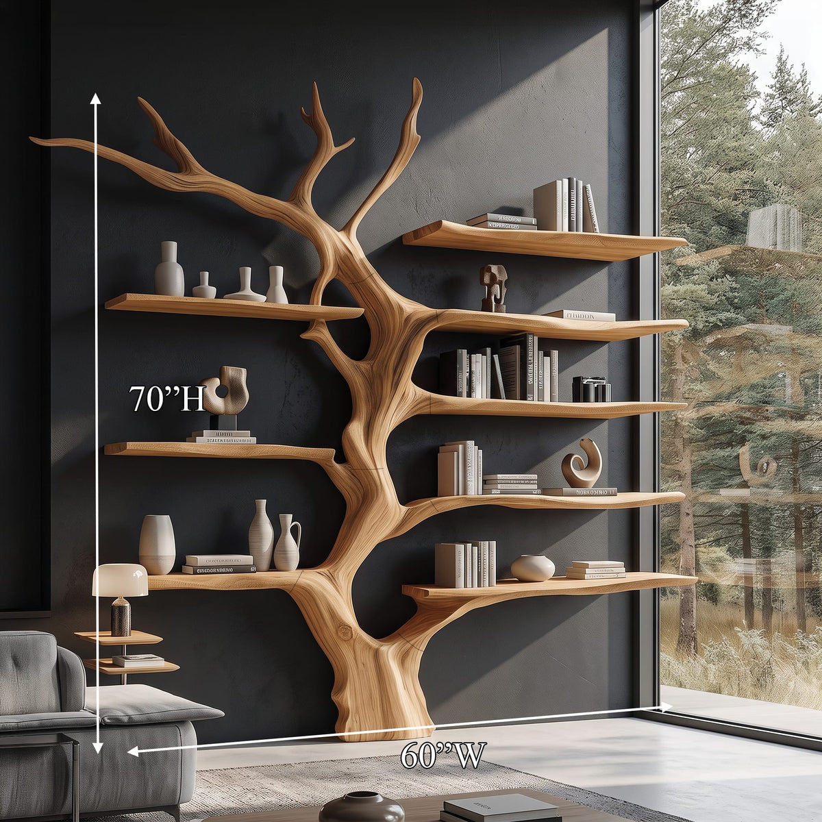 Sculptural Artistic Tree Bookshelf