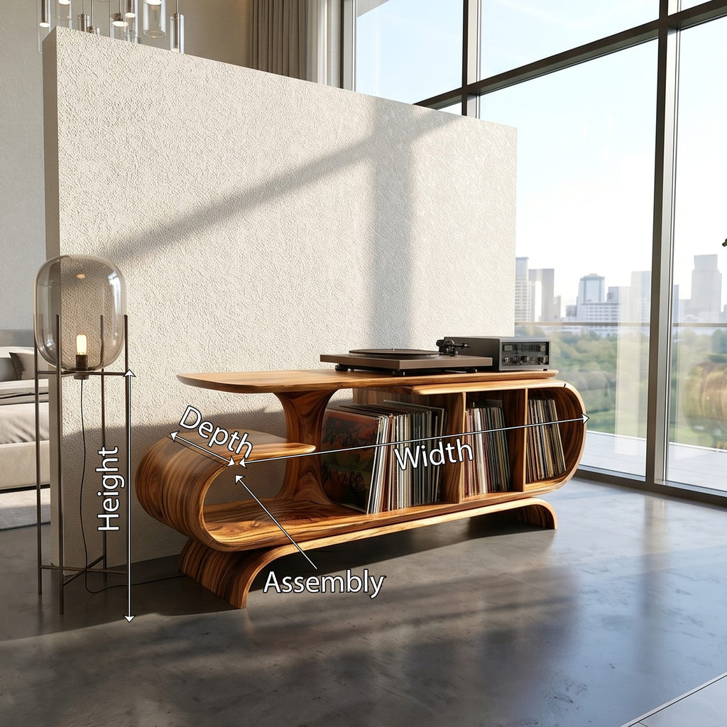 Organic Wave Record Stand