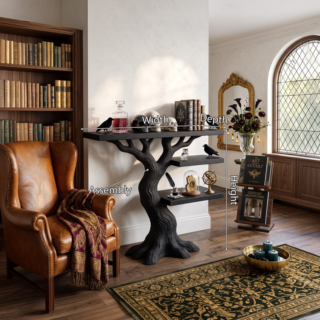 Contemporary Woodland Branch Console Table, solid wood, built to order