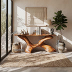 Mid Century Foyer Table, solid wood, built to order
