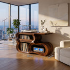 Contemporary Solid Turntable Record Stand
