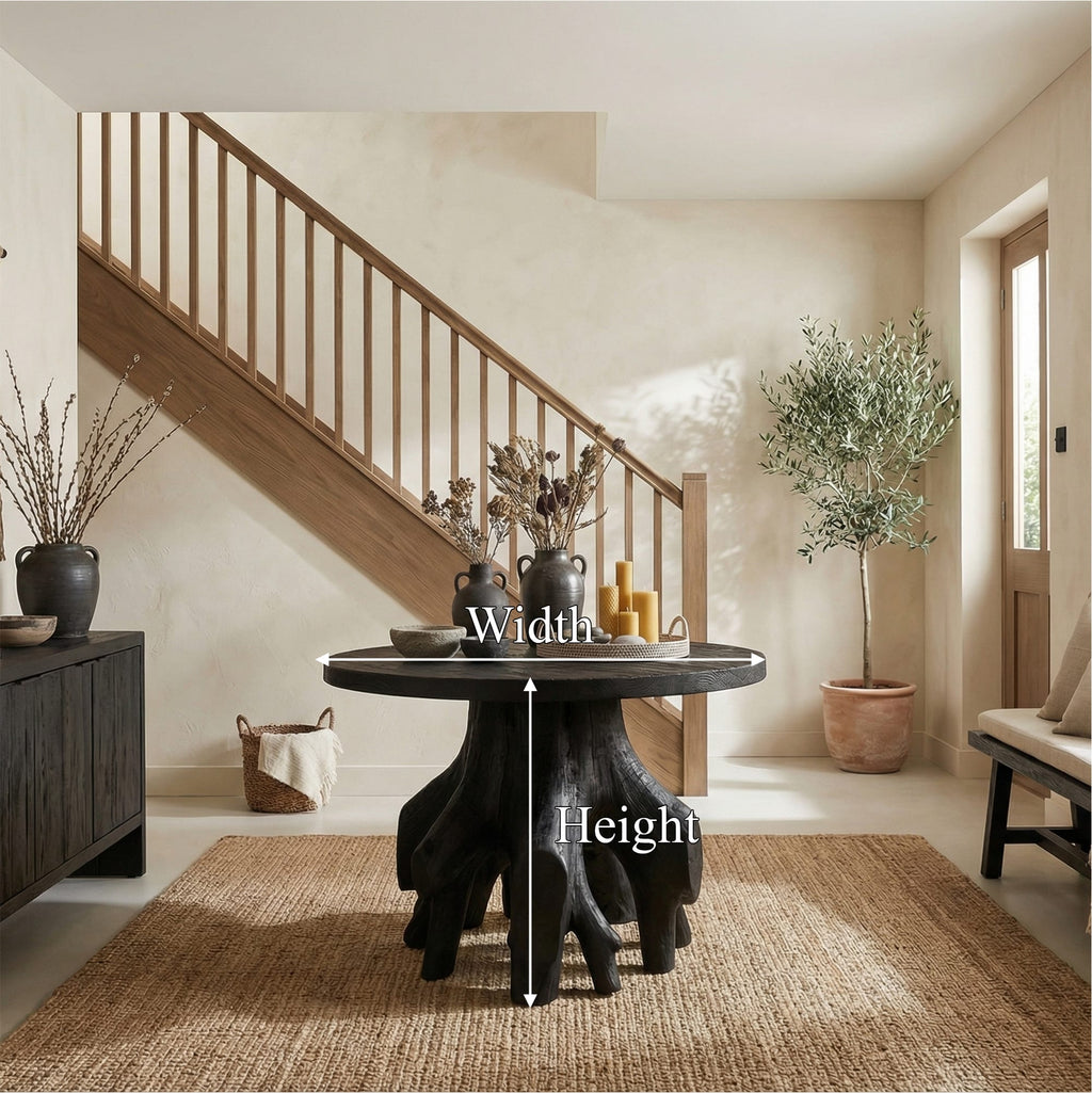 Sculptural Round Side Table