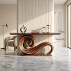 Organic Live Edge Foyer Console Table