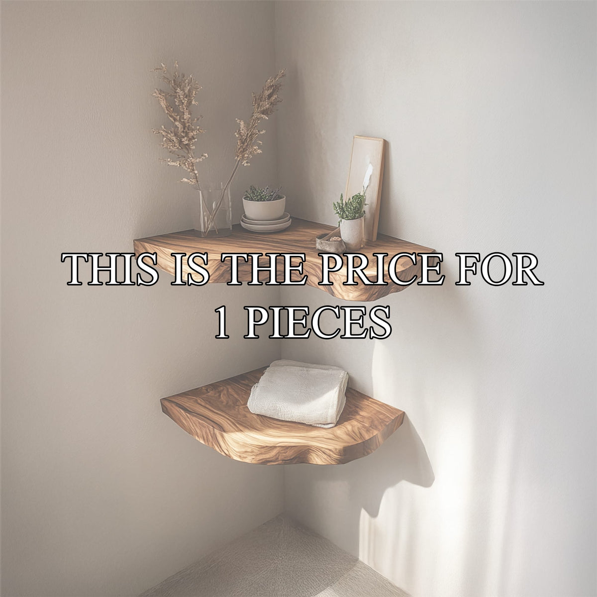 Live Edge Solid Display Floating Shelf