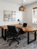 Modern Live Edge L-shaped Desk