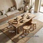 Japandi Mid Century Dining Table