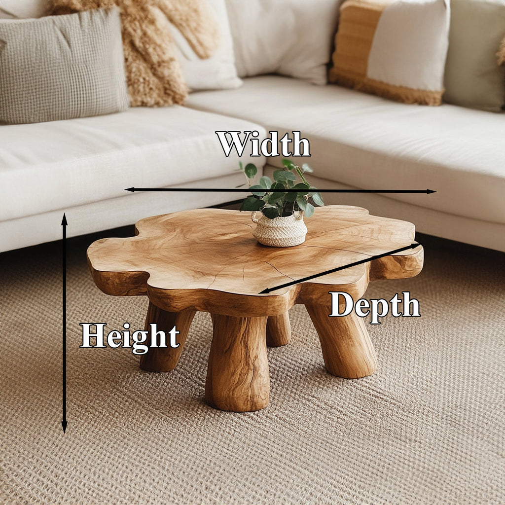 Farmhouse Living Edge Coffee Table with Reclaimed, solid wood, built to order