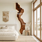 Abstract Live Edge Wall Lamp, solid wood, built to order, view 8