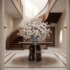 Round Solid Console Table