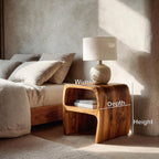 Sculptural Open Nightstand