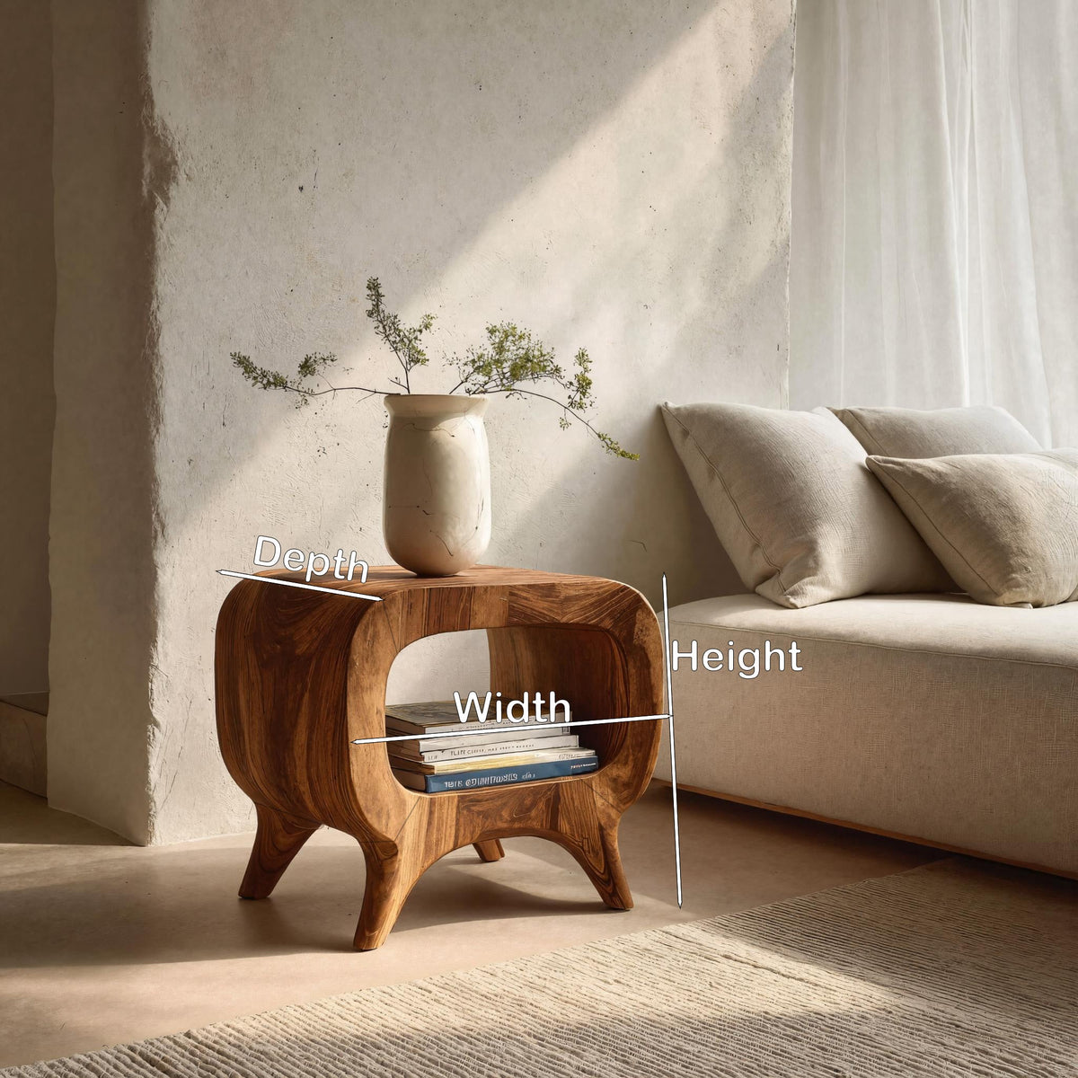 Round Minimal Nightstand
