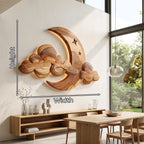 Japandi Carved Wood Wall Art, solid wood, built to order