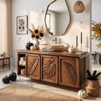 Organic Bathroom Vanity Boutique Hotel, solid wood, built to order, view 8