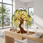 Contemporary Sculptural Tree Table Lamp, solid wood, built to order