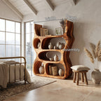 Artisan Organic Wooden Display Shelf, solid wood, built to order